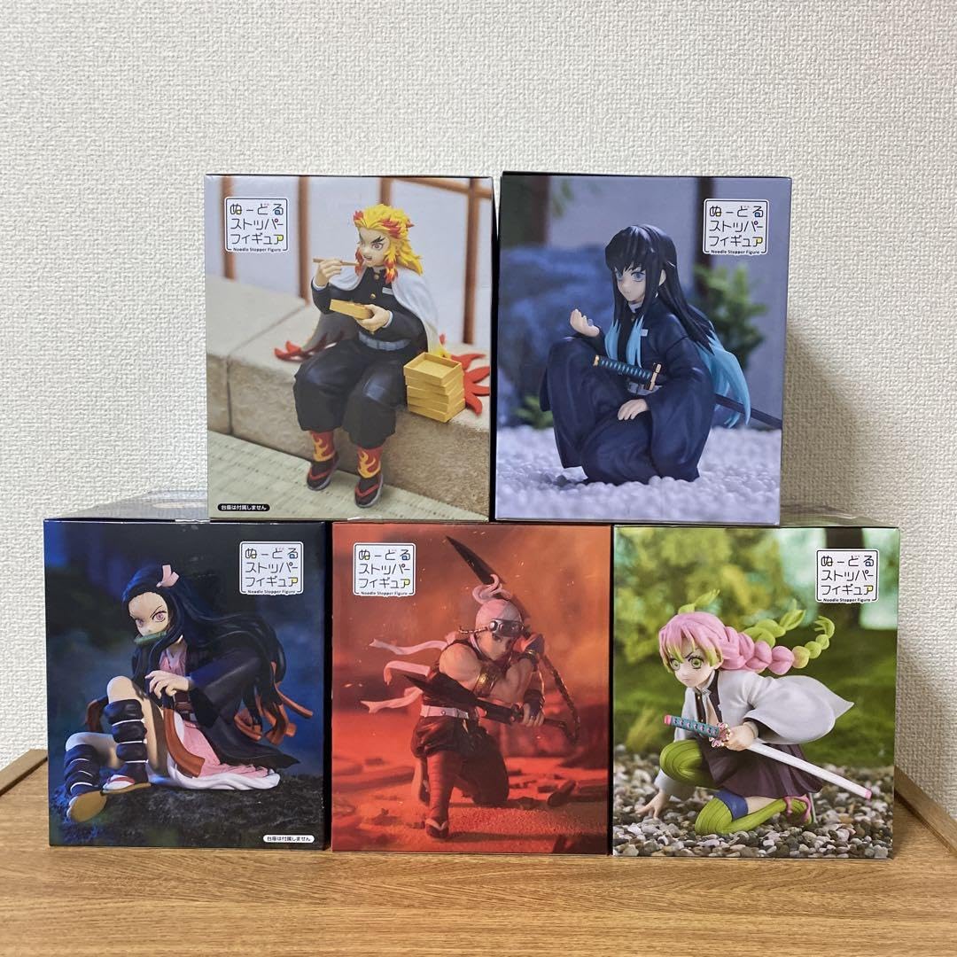 鬼滅の刃ぬーどるストッパーフィギュア　5点セット 鬼滅の刃ぬーどるストッパーフィギュア5個セット ねずこ 蜜璃